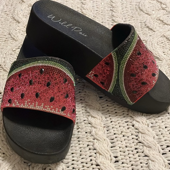 Wild Pair Watermelon Slip Ons - Picture 2 of 5